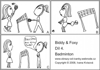 Komiks Biddy & Foxy díl 4. Badminton